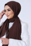 Harem Scarf Asya Şal Acı Kahve - Düz Şal