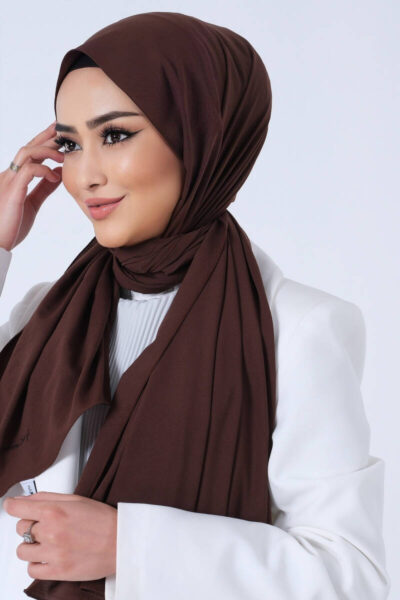 Harem Scarf Asya Şal Acı Kahve - Düz Şal
