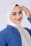 Harem Scarf Asya Şal Ekru - Düz Şal