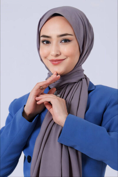 Harem Scarf Asya Şal Füme - Düz Şal