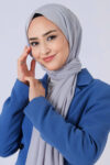 Harem Scarf Asya Şal Gri - Düz Şal