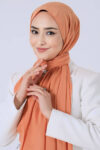 Harem Scarf Asya Şal Kayısı - Düz Şal