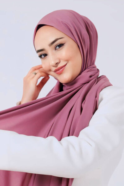 Harem Scarf Asya Şal Koyu Lavanta - Düz Şal