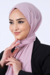 Harem Scarf Asya Şal Koyu Pudra - Düz Şal