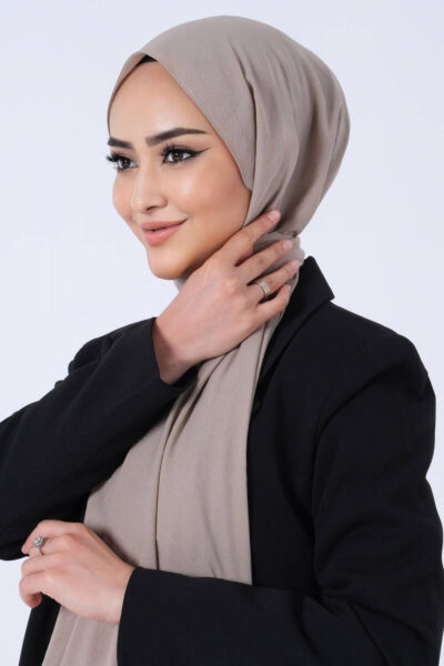 Harem Scarf Asya Şal Latte - Düz Şal