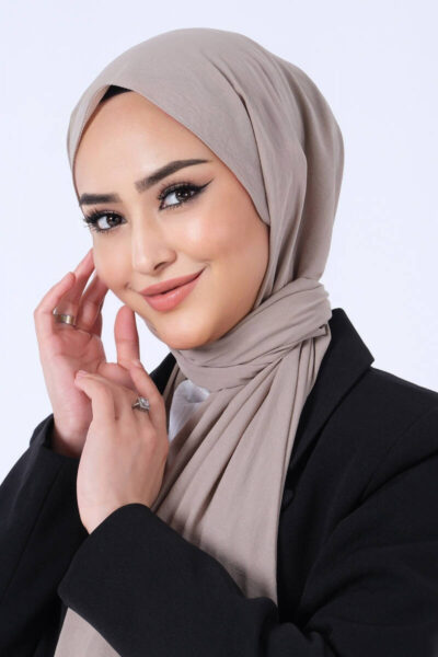 Harem Scarf Asya Şal Latte - Düz Şal