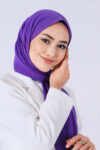 Harem Scarf Asya Şal Mor - Düz Şal