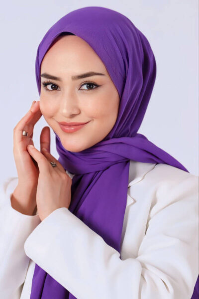 Harem Scarf Asya Şal Mor - Düz Şal