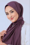 Harem Scarf Asya Şal Mürdüm - Düz Şal