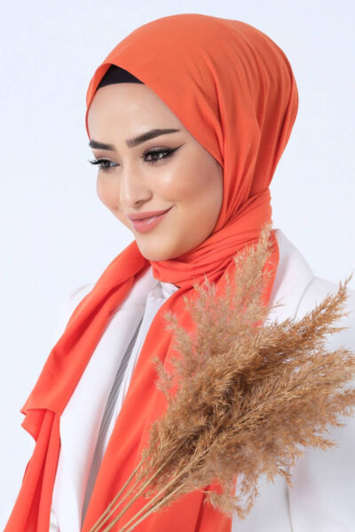 Harem Scarf Asya Şal Oranj - Düz Şal