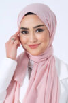 Harem Scarf Asya Şal Pudra - Düz Şal