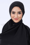 Harem Scarf Asya Şal Siyah - Düz Şal