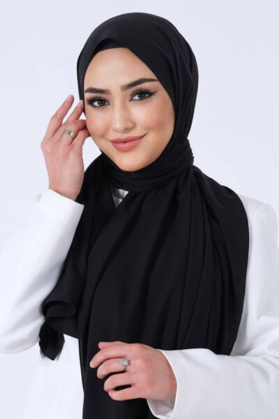Harem Scarf Asya Şal Siyah - Düz Şal