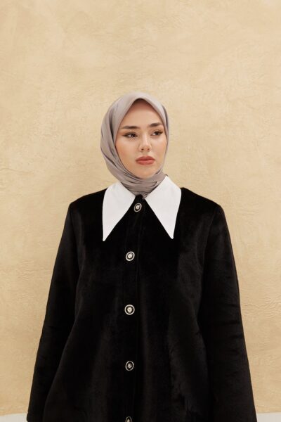 Silk Home Düz Shiny Gri Eşarp pırıltılı dokusuyla abiye kombinler için ideal
