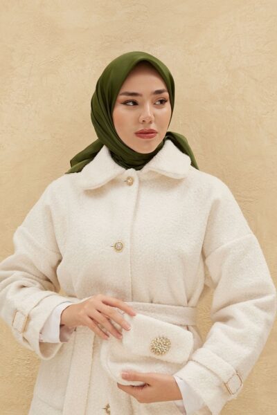 ZEYSEL MODA yeşil shiny abiye eşarp 75006-26