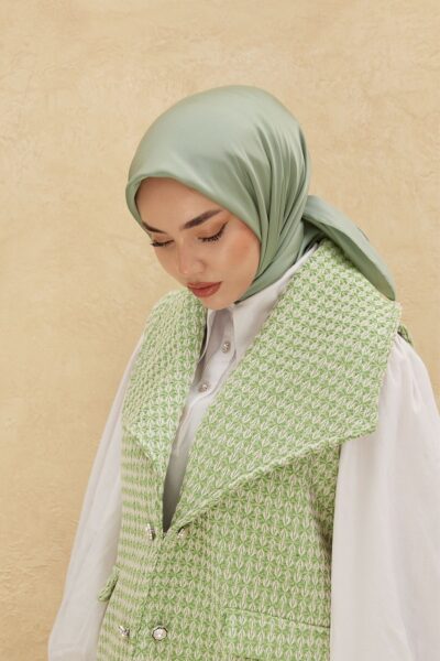 Silk Home Düz Shiny Eşarp 75006-31 Çağla Renk Pırıltılı Abiye