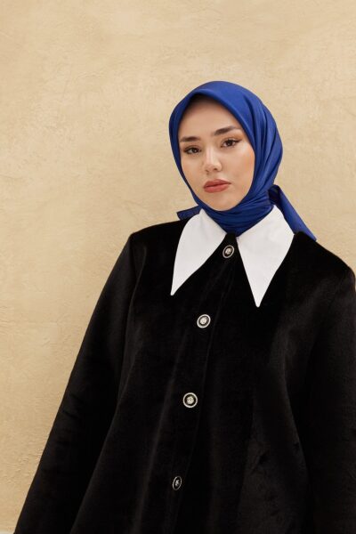 Silk Home Düz Shiny Saks Abiye Eşarp pırıltılı dokusuyla