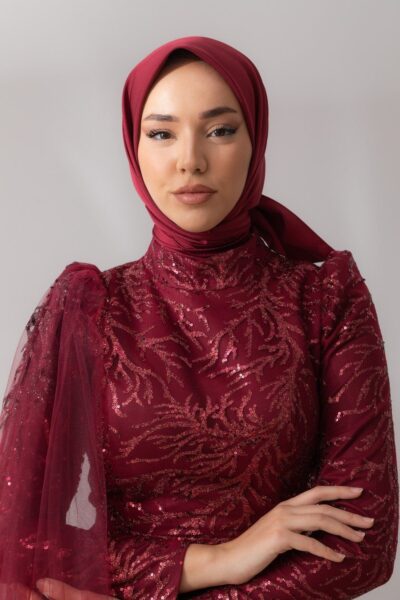 Silk Home Twill Eşarp Bordo 11343-44 | Twill Eşarp | Zeysel Moda