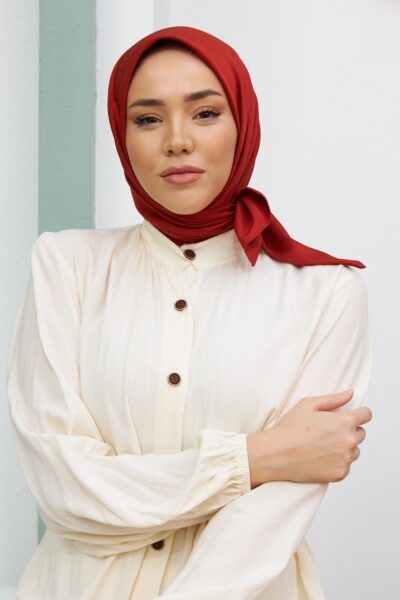 Silk Home Twill Eşarp Kiremit 11343-47 | Twill Eşarp | Zeysel Moda